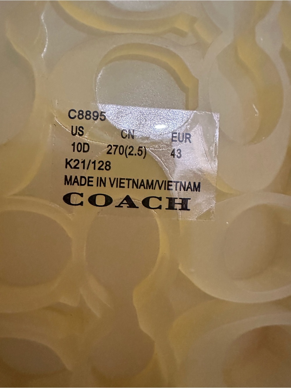 Coach Translucent Yellow Slide Sandals - Picture 5 of 5